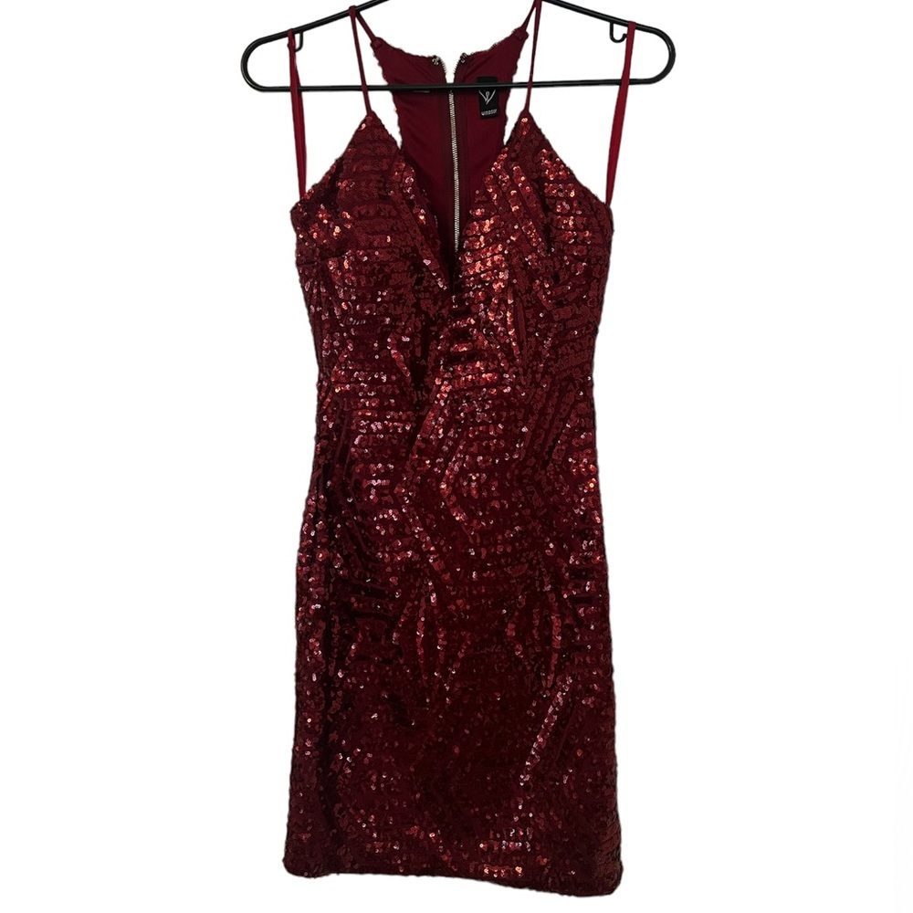 Red Sequin Windsor Dress